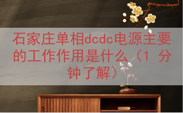 石家庄单相dcdc电源的工作作用是什么（1 分钟了解）